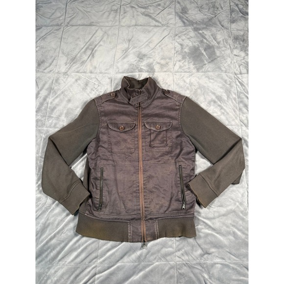 Banana Republic Other - Banana Republic Heritage Mens Brown Mixed Media Utility Military Jacket Size M